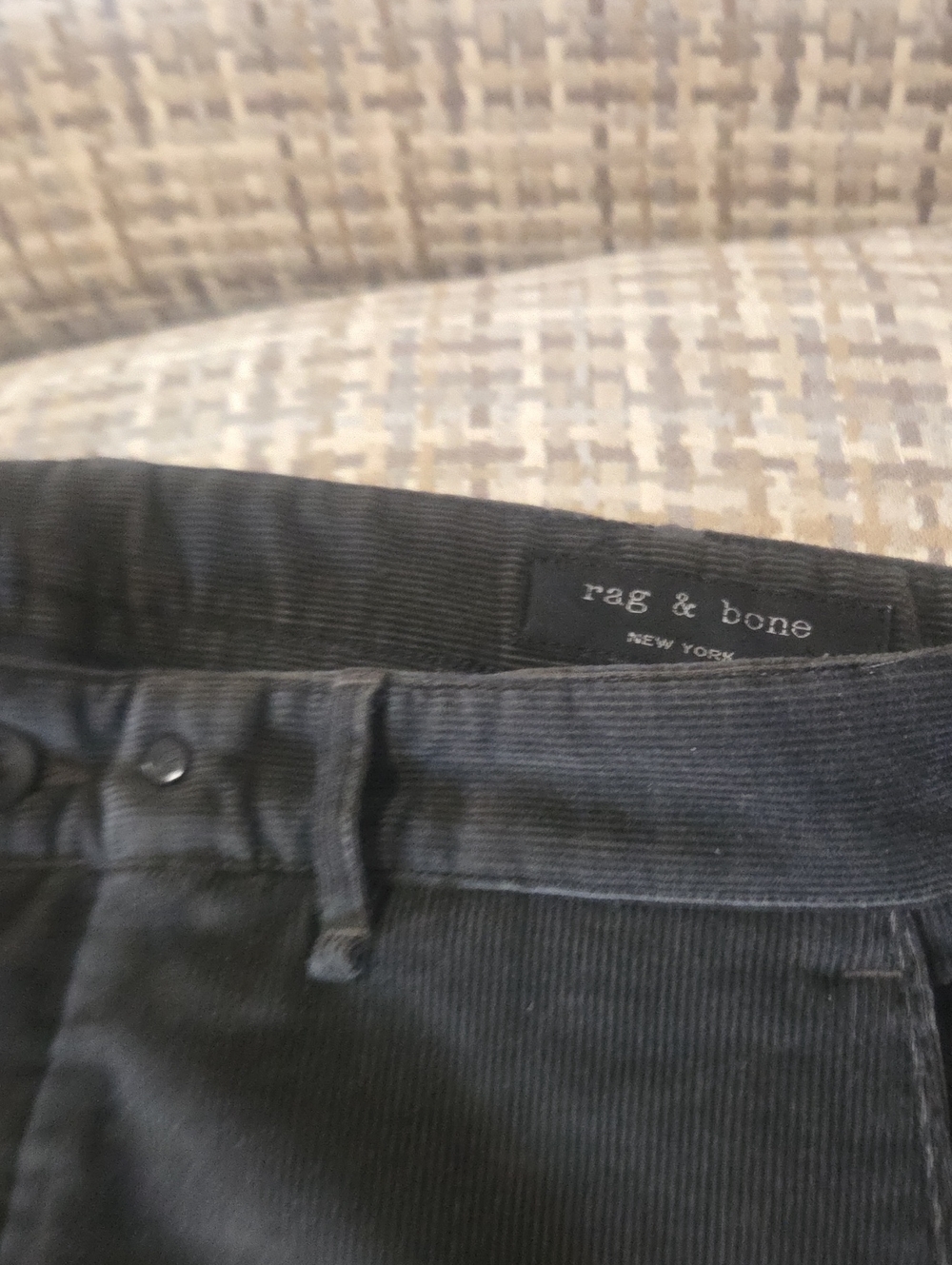 rag & bone Men’s Deep Grey Corduroy Trousers